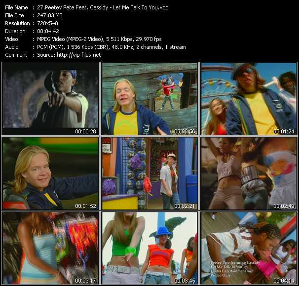 Peetey Pete Feat. Cassidy video ”Let Me Talk To You” from dvd ”Promo Only Urban Video January 2005” 