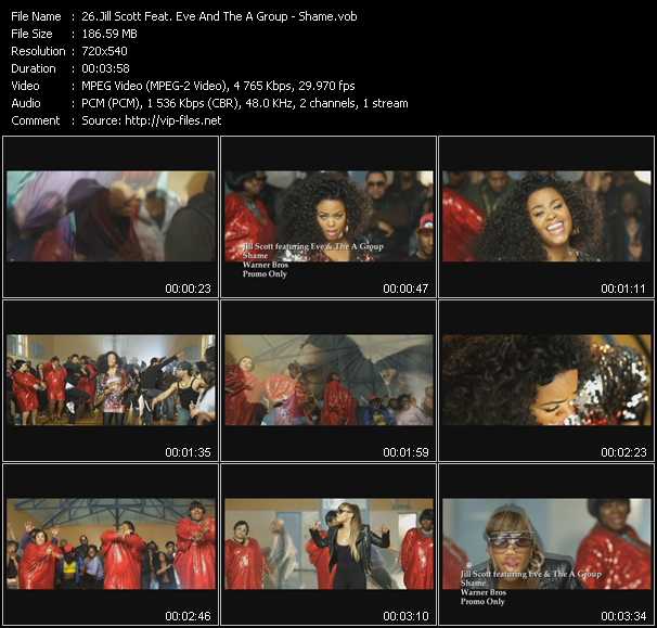 Jill Scott Feat. Eve And The A Group video ”Shame” from dvd ”Promo Only Urban Video September 2011” 