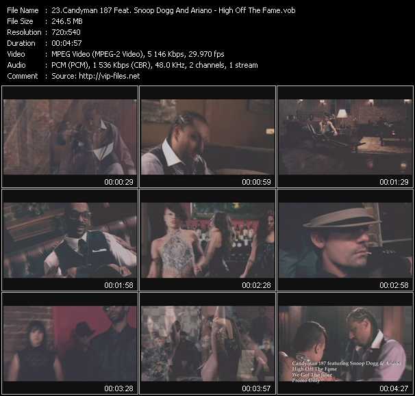 Candyman 187 Feat. Snoop Dogg And Ariano video ”High Off The Fame” from dvd ”Promo Only Urban Video October 2011” 