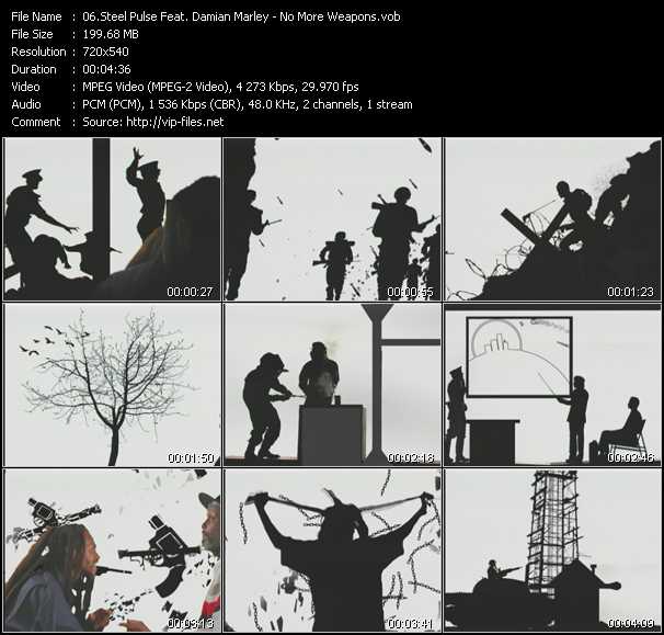 Steel Pulse Feat. Damian Marley video ”No More Weapons” from dvd ”Screenplay VJ-Pro Classic Vision Reggae Vol.1 February 2006” 