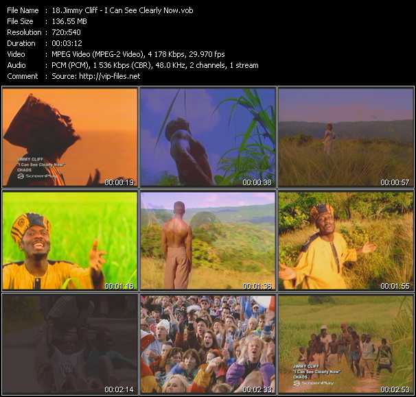 Jimmy Cliff video ”I Can See Clearly Now” from dvd ”Screenplay VJ-Pro Classic Vision Reggae Vol.1 February 2006” 