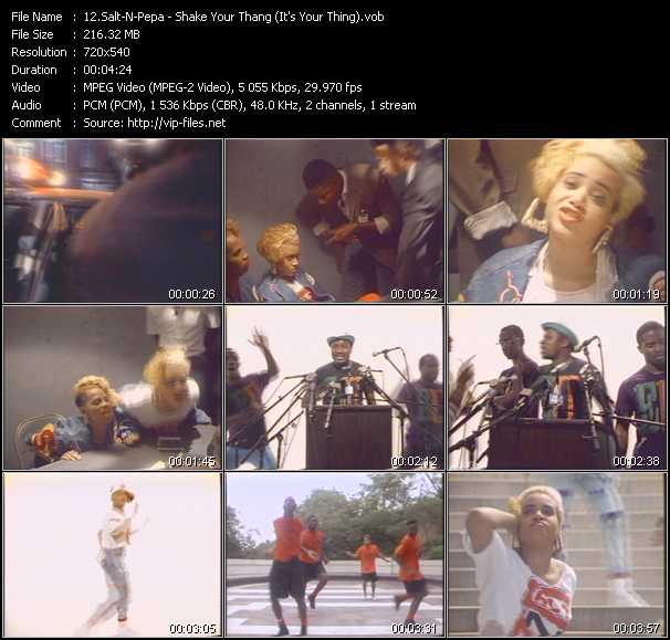 Salt-N-Pepa video ”Shake Your Thang (It's Your Thing)” from dvd ”Screenplay VJ-Pro Classic Vision Old Skool Vol.2 October 2005” 