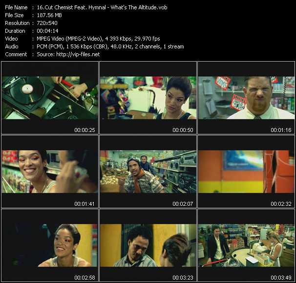 Cut Chemist Feat. Hymnal video ”What's The Altitude” from dvd ”Screenplay VJ-Pro Dance Vision November 2006” 