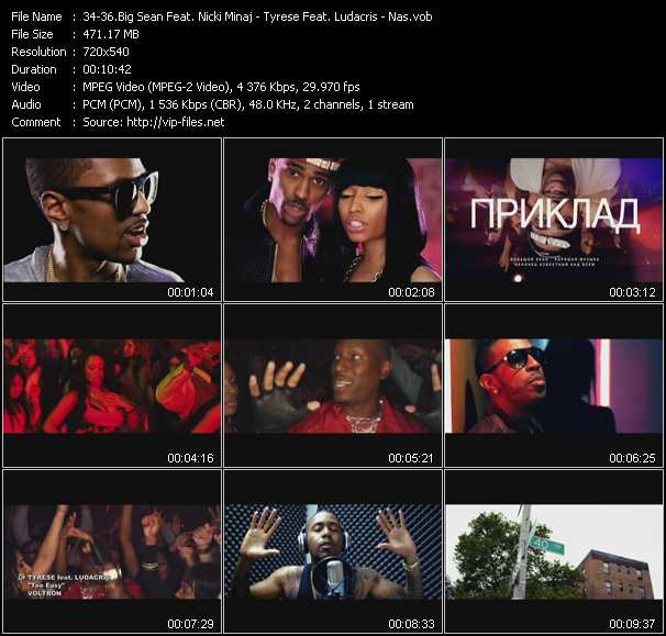 Big Sean Feat. Nicki Minaj - Tyrese Feat. Ludacris - Nas video ”Dance (ASS) - Too Easy - Nasty” from dvd ”Screenplay VJ-Pro Dance Vision December 2011” 