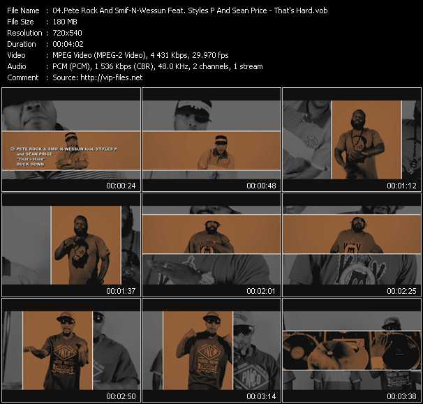 Pete Rock And Smif-N-Wessun Feat. Styles P And Sean Price video ”That's Hard” from dvd ”Screenplay VJ-Pro Urban Vision August 2011” 