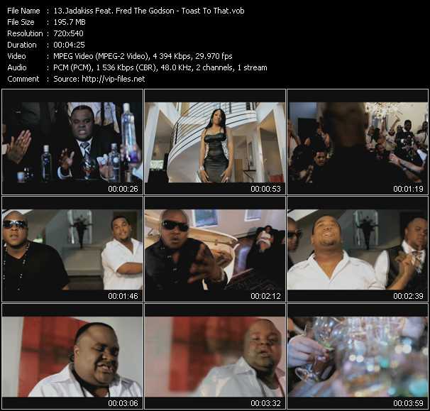 Jadakiss Feat. Fred The Godson video ”Toast To That” from dvd ”Screenplay VJ-Pro Urban Vision December 2011” 