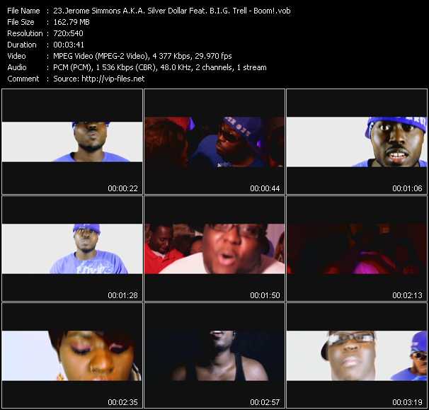 Jerome Simmons A.K.A. Silver Dollar Feat. B.I.G. Trell video ”Boom!” from dvd ”Screenplay VJ-Pro Urban Vision December 2011” 