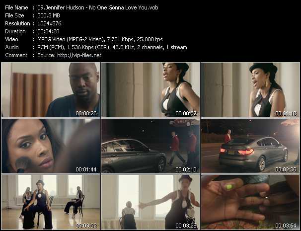 Jennifer Hudson video ”No One Gonna Love You” from dvd ”Vip-Express Videos July 2011” 