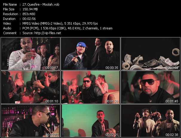 Quesfire video ”Moolah” from dvd ”Promo Only Urban Video March 2012” 
