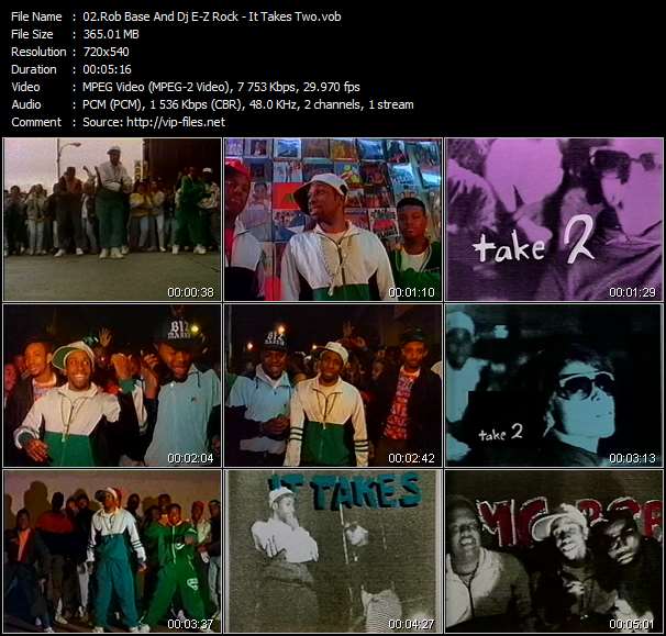 Rob Base And Dj E-Z Rock video ”It Takes Two” from dvd ”Telegenics Number 71H. Dance Classics. February 1989”