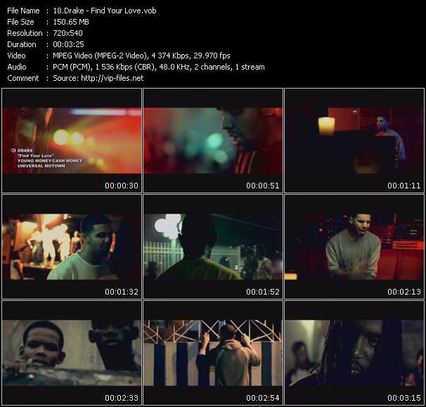 Drake video ”Find Your Love” from dvd ”Screenplay VJ-Pro Hits Vision June 2010”